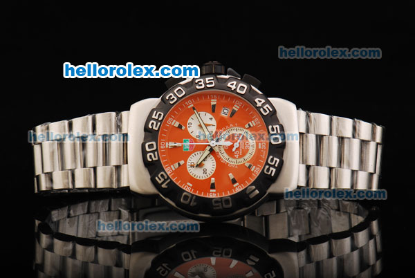 Tag Heuer Formula 1 Quartz Movement Orange Dial with Black Bezel - Click Image to Close